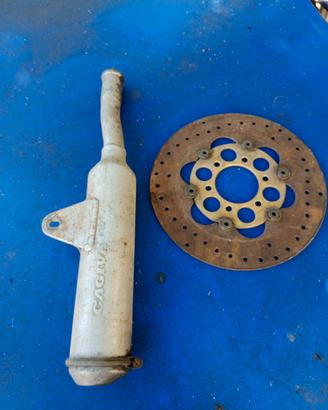 Silenziatore+ disco freno ant Cagiva WMX 125 87/88