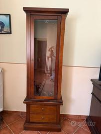 Mobile fuciliera vetrina in vero legno