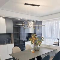 Lampadario moderno nordico nero e oro 3 luci 100cm