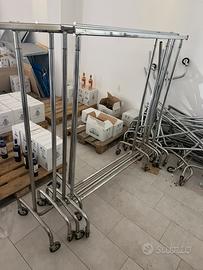 20 stender porta abiti professionali con ruote