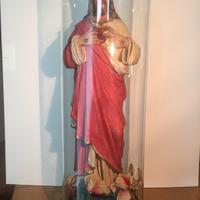 Sacro cuore in gesso da comò