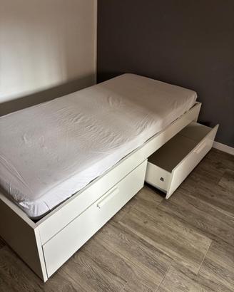 Letto singolo IKEA con cassettoni + materasso