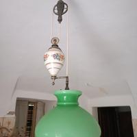 Lampadario a carrucola vintage anni 30/70
