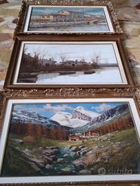 Tris Quadri olio su tela  medie dimensioni  92x72