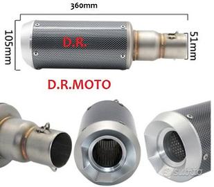 SCARICO marmitta universale CARBON LOOK 36 CM CARB