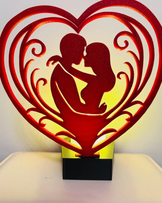 Decorazione Porta Tealight Coppia Abbracciata Love