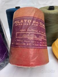 Stock di 5rocche 100% cotone vintage 600gr l una .