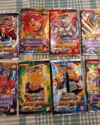 8 bustine vuote Dragon Ball TCG