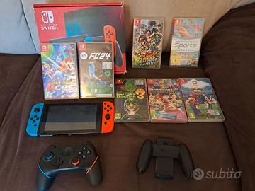 Nintendo Switch V1  + Controller Pro + 8 giochi