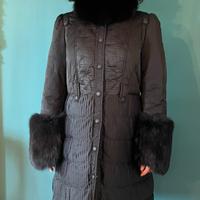 Piumino tg 46 con collo e polsini in pelliccia