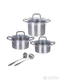Set pentole acciaio inox 18/10