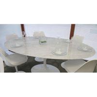 TAVOLO TULIP SAARINEN OVALE IN MARMO DI CARRARA