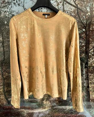 Maglietta Krizia Jeans spalmata oro