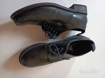 Scarpe donna stringhe  in pelle e cuoio taglia 38 