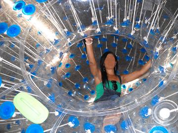 palla gigante Zorb ball bubble inflate