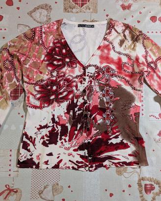 4 twinset mezza manica con cardigan coordinato