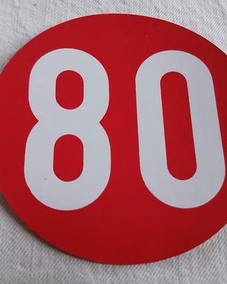 Limite 80 km/h adesivo anni 80