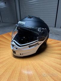 Casco Blauer Sky apribile nero opaco e bianco Uomo