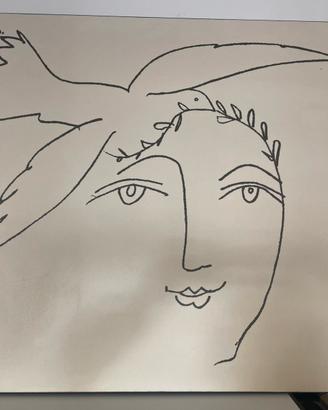 Quadro su mdf Picasso grande tavola colombe