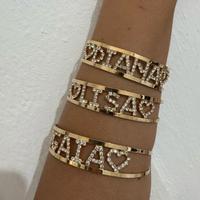 Bracciale nome strass
