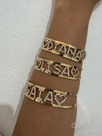 Bracciale nome strass