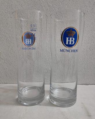 coppia bicchieri birra HB