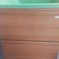 cassettiera con fasciatoio più scrivania,