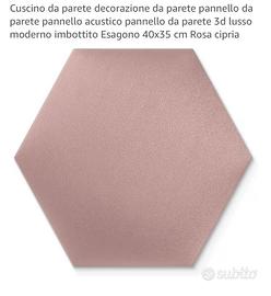 Pannelli parete imbottiti 3D – Rosa cipria – NUOVI
