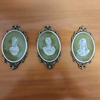 Quadri d'arredo antichi - Serie di 3 Cammei