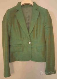 Tailleur Silvia Sharrel verde/oro Made in Italy