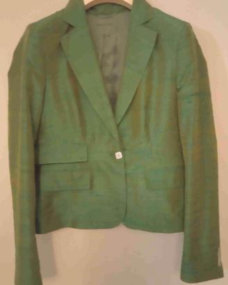 Tailleur Silvia Sharrel verde/oro Made in Italy
