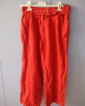 Pantaloni di Lino rosso 