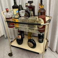 Vintage anni 60’ - carrelo bar con ruote, elegante