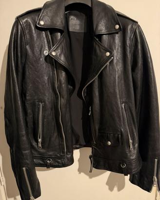 Giubbotto uomo in pelle nero All Saints tg M
