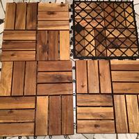 4 sottovasi di legno acacia nuovi