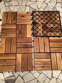 4 sottovasi di legno acacia nuovi