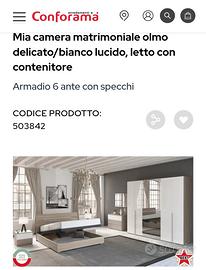 camera da letto conforama