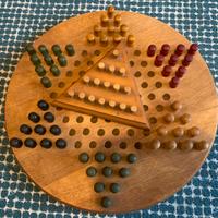 Dama cinese vintage in legno anni  70/80