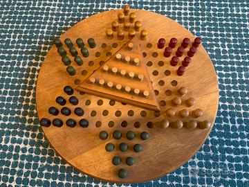 Dama cinese vintage in legno anni  70/80