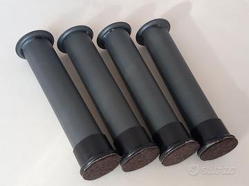 4 gambe per letto o pedana cm.26 in metallo nero