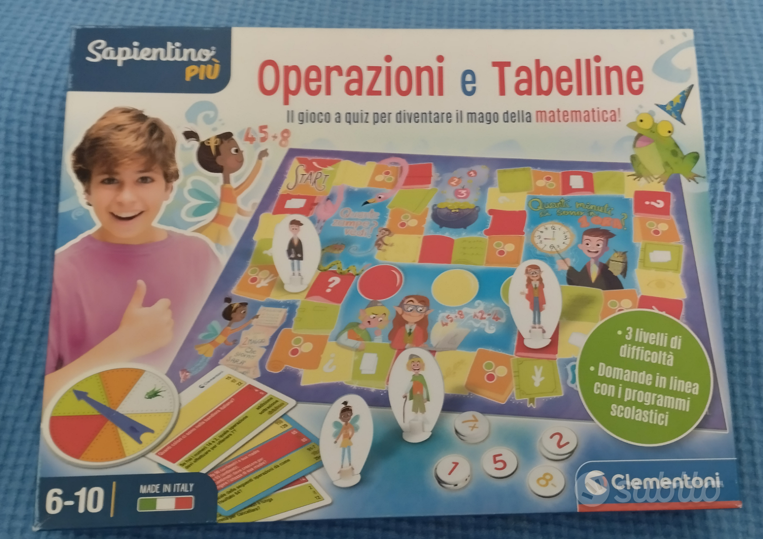 Clementoni gioco di apprendimento sapientino più - operazioni e tabelline