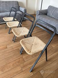 Set 4 Sedie Vintage Cidue Anni 70 Design Cattelan