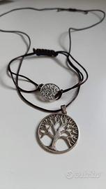 Collana e braccialetto albero della vita