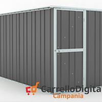 Deposito attrezzi giardino 175x307cm grigio scuro