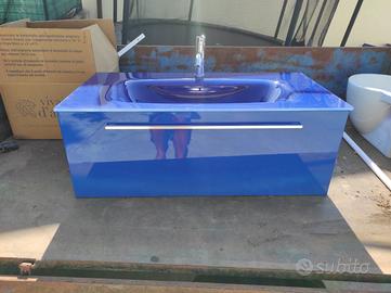 Lavabo vetro blu