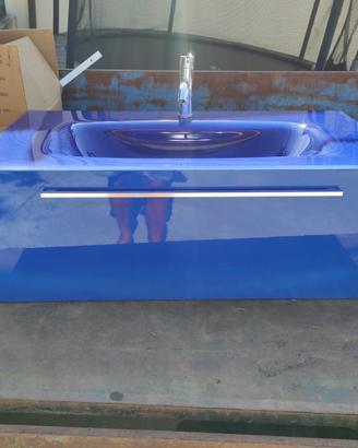 Lavabo vetro blu