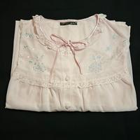 Camicia da notte rosa in cotone
