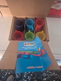 Set 6 Tazzine Colorate Nutella in vetro Borgonovo