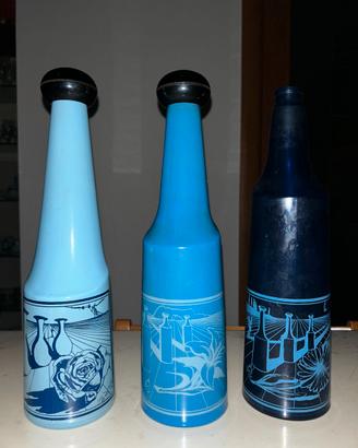 Set di 3 bottiglie vintage anni ’70