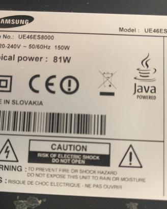 Tv samsung smart 43” anno 2013 righe su lato dx